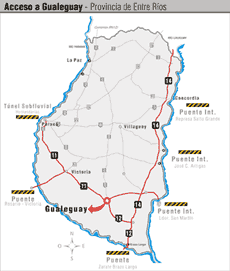 Mapa de Gualeguay Entre Rios