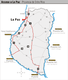 Mapa de La Paz Entre Rios
